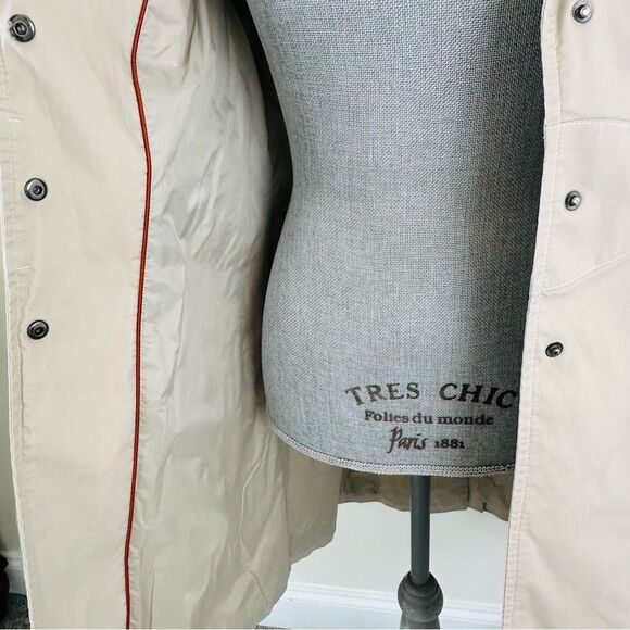 VIA SPIGA Classic Trench Coat SZ S Stone Lined Belted Pockets Vented Raincoat - Picture 9 of 16